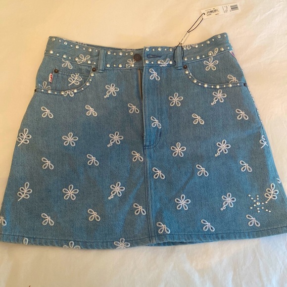 NWT Marc Jacobs Denim Mini Skirt size 30 - Picture 1 of 15